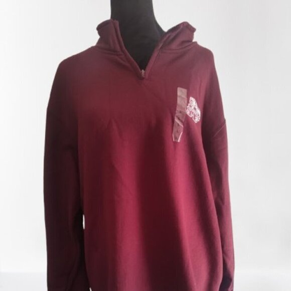 adidas Tops - Adidas Mississippi State Women's Large Pullover Partial Zip Shirt